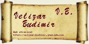 Velizar Budimir vizit kartica